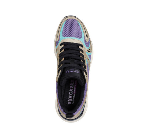 Pantofi sport, dama, SKECHERS UNO EGO ILLLUSTRIS AIR 177474-GDLV Mov, piele ecologica si textil